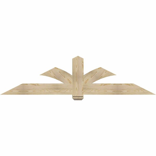 Ekena Millwork Redmond Rough Sawn Timber Gable Bracket, Douglas Fir, 84"W x 21"H x 4"D x 6"F, 6/12 Pitch GBW084X21X0406RED00RDF - main